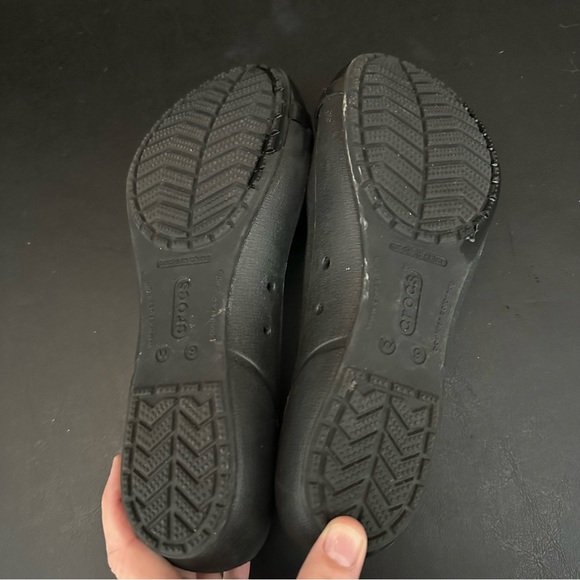 CROCS‎ Brynn Ballet Cap Toe Flats Womens Size 9 Black Slip On Career Shoes - Picture 7 of 8